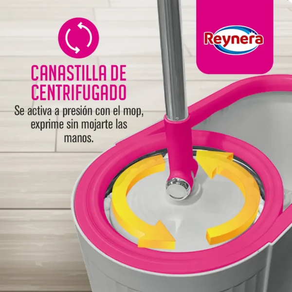 D_NQ_NP_2X_718860-MLA93179644700_092025-F Reynera Giramop Sistema Limpieza Trapeador Mango Giratorio Magenta