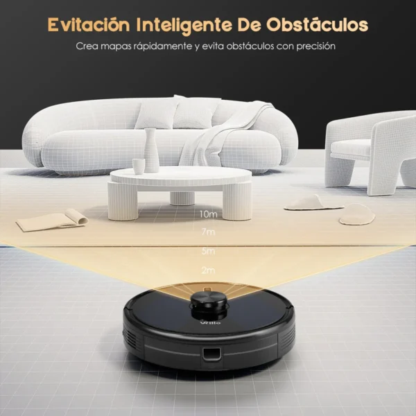 Aspiradora Barredora Robot Inteligente Vacuum Autocarga 2en1 Negro