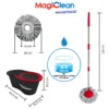 D_NQ_NP_2X_756125-MLA96570372326_112025-F Trapeador Mop Cubo Con Doble Mecanismo Magiclean Spin Magic Gris Oscuro