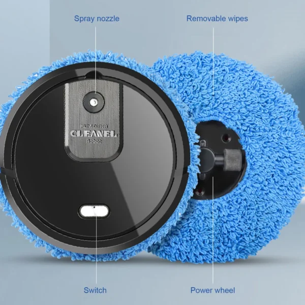 Aspiradoras Robot Con Trapeador Aspirador Húmedo Y Seco Negro