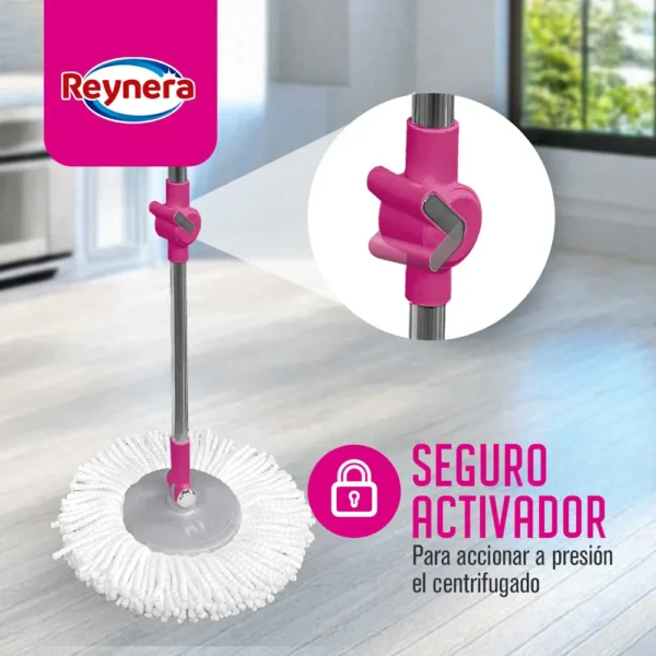 D_NQ_NP_2X_813387-MLA93180009626_092025-F Reynera Giramop Sistema Limpieza Trapeador Mango Giratorio Magenta
