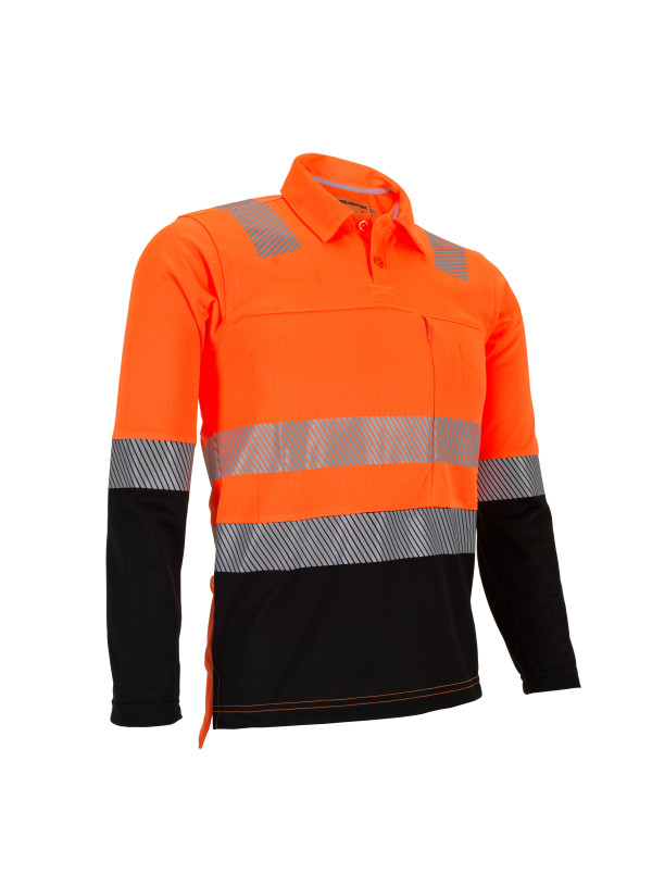Playera polo manga larga de alta visibilidad NOVA 200