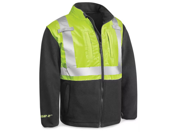 abrigo Chamarra Polar de Alta Visibilidad Negra