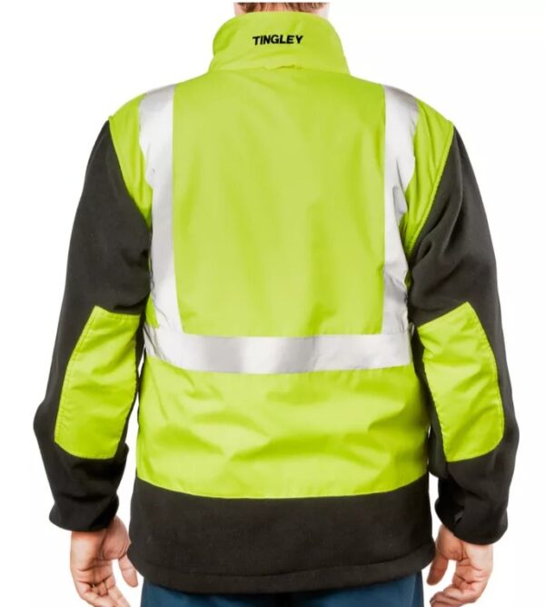 abrigo1 Chamarra Polar de Alta Visibilidad Negra