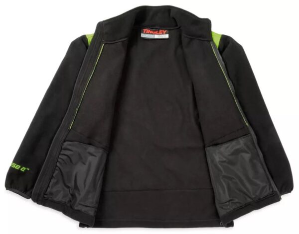 abrigo4 Chamarra Polar de Alta Visibilidad Negra